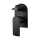 Matt Black Solid Brass Shower Wall Mixer With Diverter