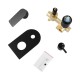 Matt Black Solid Brass Shower Wall Mixer With Diverter