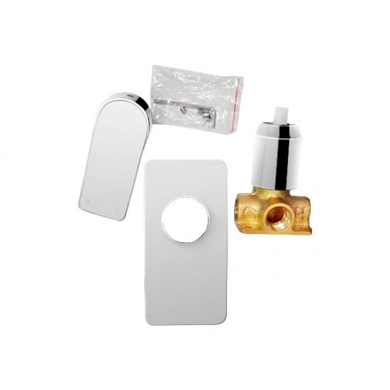 Chrome Solid Brass Wall Mounted Mixer for Shower and Bath