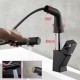 Matte Black 360° Swivel  Pull-out Spout Basin Mixer Tap