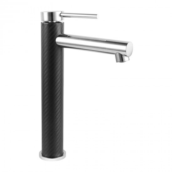 Black&Chrome Pin Lever Tall Basin Mixer Tap