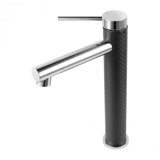 Black&Chrome Pin Lever Tall Basin Mixer Tap