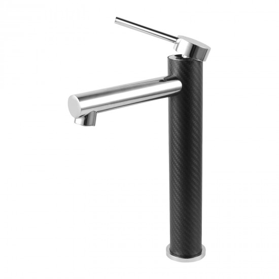 Black&Chrome Pin Lever Tall Basin Mixer Tap