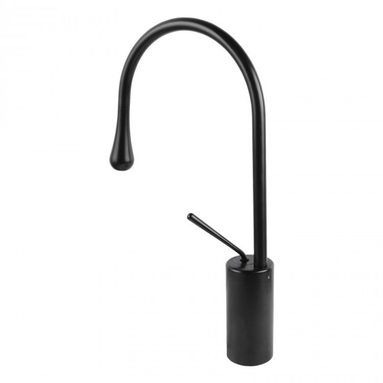 Solid Brass Black 360° Swivel Spout Tall Basin Mixer Tap