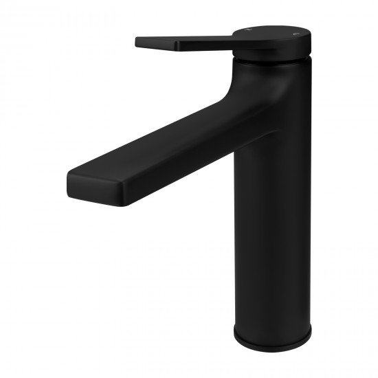 Matt Black Brass Short Basin Mixer Tap for Bathroom Vanity