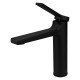 Matt Black Brass Short Basin Mixer Tap for Bathroom Vanity