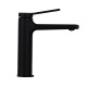 Matt Black Brass Short Basin Mixer Tap for Bathroom Vanity