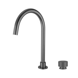 Diamora Progressive Hob Kitchen Sink Mixer Set Gooseneck Basin Mixer Tap Gunmetal Grey Diamora Progressive Hob Kitchen Sink Mixer Set Gooseneck Basin Mixer Tap Gunmetal Grey