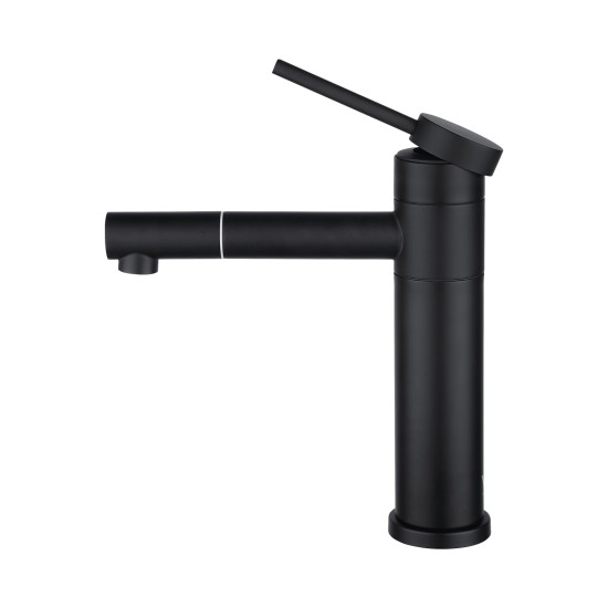 Bathroom Matte Black Basin Mixer Tap Swivel Nozzle Faucet Stainless Steel Bathroom Matte Black Basin Mixer Tap Swivel Nozzle Faucet Stainless Steel