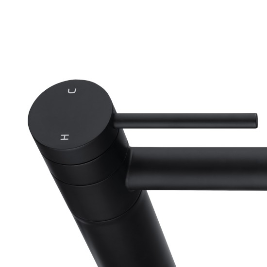 Bathroom Matte Black Basin Mixer Tap Swivel Nozzle Faucet Stainless Steel Bathroom Matte Black Basin Mixer Tap Swivel Nozzle Faucet Stainless Steel