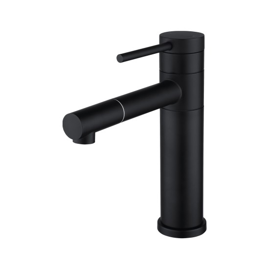 Bathroom Matte Black Basin Mixer Tap Swivel Nozzle Faucet Stainless Steel Bathroom Matte Black Basin Mixer Tap Swivel Nozzle Faucet Stainless Steel