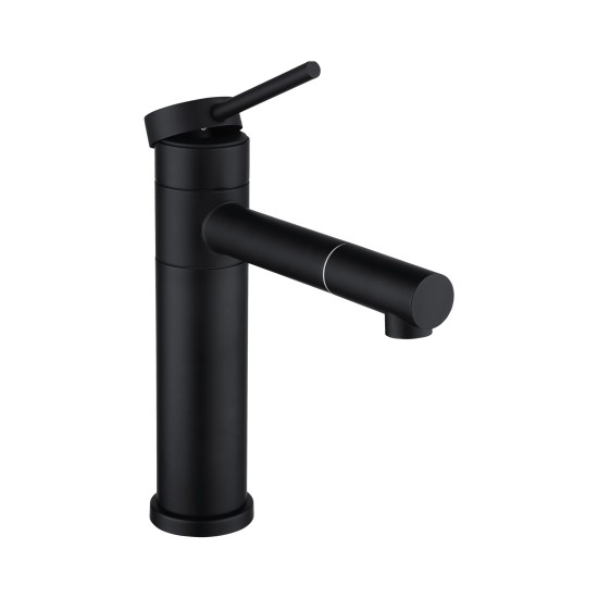 Bathroom Matte Black Basin Mixer Tap Swivel Nozzle Faucet Stainless Steel Bathroom Matte Black Basin Mixer Tap Swivel Nozzle Faucet Stainless Steel