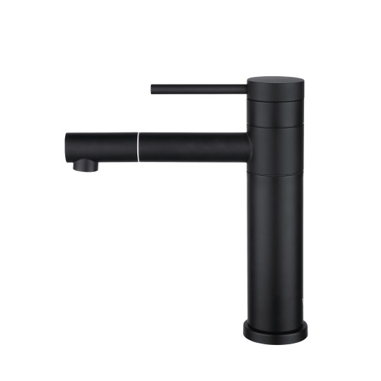 Bathroom Matte Black Basin Mixer Tap Swivel Nozzle Faucet Stainless Steel Bathroom Matte Black Basin Mixer Tap Swivel Nozzle Faucet Stainless Steel