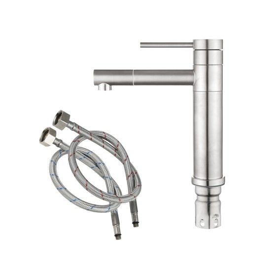 Bathroom Brushed Nickel Basin Mixer Tap Swivel Nozzle Faucet Stainless Steel Bathroom Brushed Nickel Basin Mixer Tap Swivel Nozzle Faucet Stainless Steel