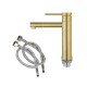 Bathroom Brushed Yellow Gold Basin Mixer Tap Swivel Nozzle Faucet Stainless Steel Bathroom Brushed Yellow Gold Basin Mixer Tap Swivel Nozzle Faucet Stainless Steel