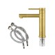 Bathroom Brushed Yellow Gold Basin Mixer Tap Swivel Nozzle Faucet Stainless Steel Bathroom Brushed Yellow Gold Basin Mixer Tap Swivel Nozzle Faucet Stainless Steel