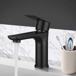 Stainless Steel Bathroom Sink Vanity Basin Mixer Tap Counter Top Faucet Matte Black Stainless Steel Bathroom Sink Vanity Basin Mixer Tap Counter Top Faucet Matte Black