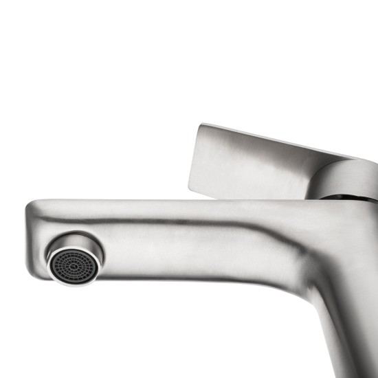 Stainless Steel Bathroom Sink Vanity Basin Mixer Tap Counter Top Faucet Brushed Nickel Stainless Steel Bathroom Sink Vanity Basin Mixer Tap Counter Top Faucet Brushed Nickel