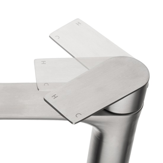 Stainless Steel Bathroom Sink Vanity Basin Mixer Tap Counter Top Faucet Brushed Nickel Stainless Steel Bathroom Sink Vanity Basin Mixer Tap Counter Top Faucet Brushed Nickel