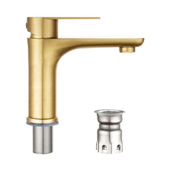 Stainless Steel Bathroom Sink Vanity Basin Mixer Tap Counter Top Faucet Gold Stainless Steel Bathroom Sink Vanity Basin Mixer Tap Counter Top Faucet Gold
