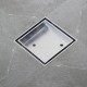 115mm Brass Chrome Smart Tile Insert Square Floor Waste 90mm Outlet