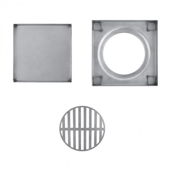 Chrome Shower Grate Floor Waste Drain Smart Insert Tile 120*120mm