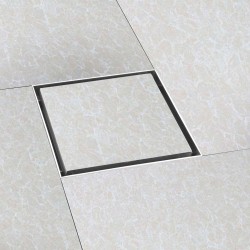 Chrome Shower Grate Floor Waste Drain Smart Insert Tile 120*120mm Chrome Shower Grate Floor Waste Drain Smart Insert Tile 120*120mm
