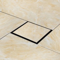 120*120mm Black Shower Grate Floor Waste Drain Smart Insert Tile 120*120mm Black Shower Grate Floor Waste Drain Smart Insert Tile