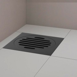 110x110mm Square Black Brass Floor Waste Shower Grate Drain Outlet 100mm 110x110mm Square Black Brass Floor Waste Shower Grate Drain Outlet 100mm