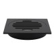 110x110mm Square Black Brass Floor Waste Shower Grate Drain Outlet 100mm