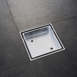 115x115mm Square Brass Chrome Smart Tile Insert Floor Waste 115x115mm Square Brass Chrome Smart Tile Insert Floor Waste