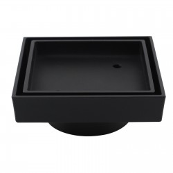 115x115mm Black Smart Tile Insert Floor Waste Brass Drain 115x115mm Black Smart Tile Insert Floor Waste Brass Drain