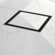 115x115mm Black Smart Tile Insert Floor Waste Brass Drain