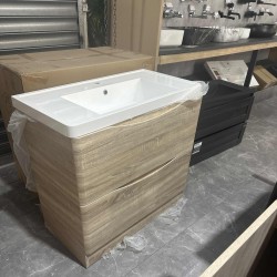 900mmx460mm Floor Standing MDF Vanity Single Polymarble Basin