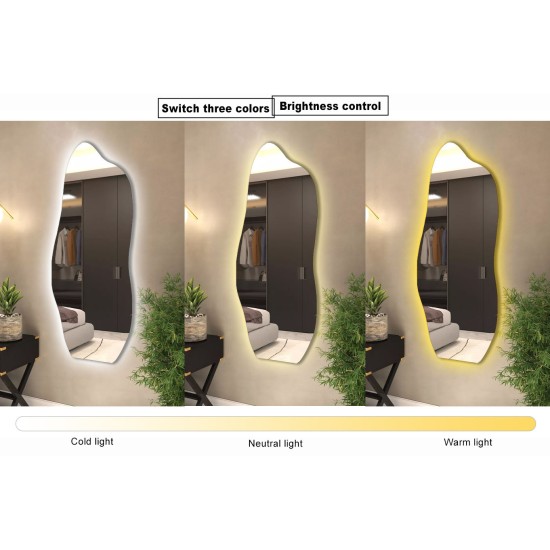 1800x800mm Irregular Backlit Frameless Wall-mounted LED Full Length Mirror with Motion Sensor 1800x800mm Irregular Backlit Frameless Wall-mounted LED Full Length Mirror with Motion Sensor