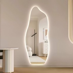 1800x800mm Irregular Backlit Frameless Wall-mounted LED Full Length Mirror with Motion Sensor