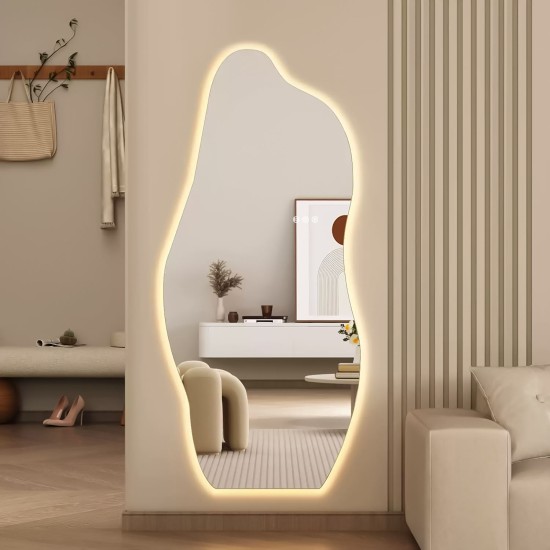 1800x800mm Irregular Backlit Frameless Wall-mounted LED Full Length Mirror with Motion Sensor 1800x800mm Irregular Backlit Frameless Wall-mounted LED Full Length Mirror with Motion Sensor