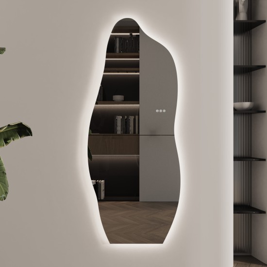 1800x800mm Irregular Backlit Frameless Wall-mounted LED Full Length Mirror with Motion Sensor 1800x800mm Irregular Backlit Frameless Wall-mounted LED Full Length Mirror with Motion Sensor