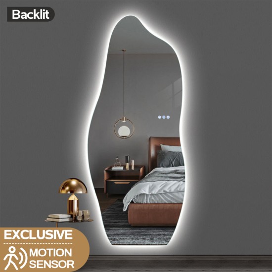 1800x800mm Irregular Backlit Frameless Wall-mounted LED Full Length Mirror with Motion Sensor 1800x800mm Irregular Backlit Frameless Wall-mounted LED Full Length Mirror with Motion Sensor