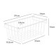 4 Pack Stackable Freezer Storage Baskets Carbon Steel Organizer Bins with Handles
