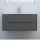 1200mm MDF Wall Hung Deep Grey Vanity With Ceramic Basin 1200mm MDF Wall Hung Deep Grey Vanity With Ceramic Basin