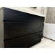 ML 1200mm Plywood Black Floor Standing Vanity With Ceramic Basin