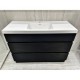 ML 1200mm Plywood Black Floor Standing Vanity With Ceramic Basin