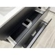 ML 600mm Black Plywood Floor Standing Vanity With Ceramic Basin