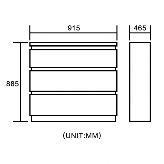 ML 900mm Plywood Oak Floor Standing Vanity With Ceramic Basin