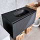 900mm Black Plywood Wall Hung Vanity with Quartz Basin 900mm Black Plywood Wall Hung Vanity with Quartz Basin