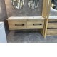 ANGEL 1500mm Light Oak Plywood Wall Hung Vanity With Double Ceramic Basin