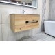 ANGEL 1200mm Light Oak Plywood Wall Hung Vanity With Single Ceramic Basin