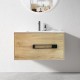 ANGEL 900mm Light Oak Plywood Wall Hung Vanity With Ceramic Basin