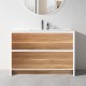 GL 1200mm Plywood Floor Standing Vanity With Single Ceramic Basin White&Light Oak